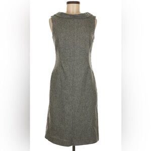 Banana Republic Monogram Sleeveless Gray Cowl Neck Sheath Dress - Size 4